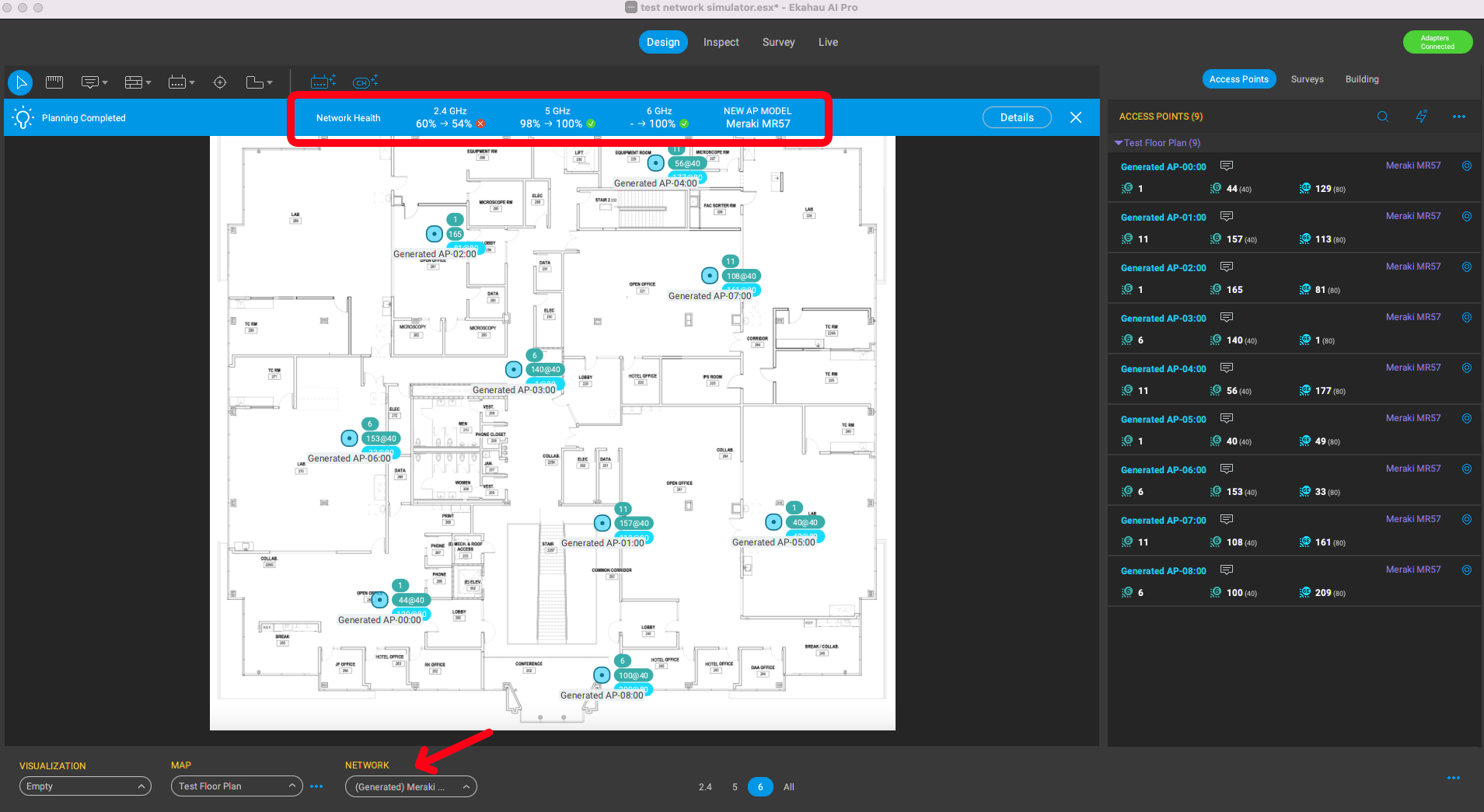 Results from Network Simulator