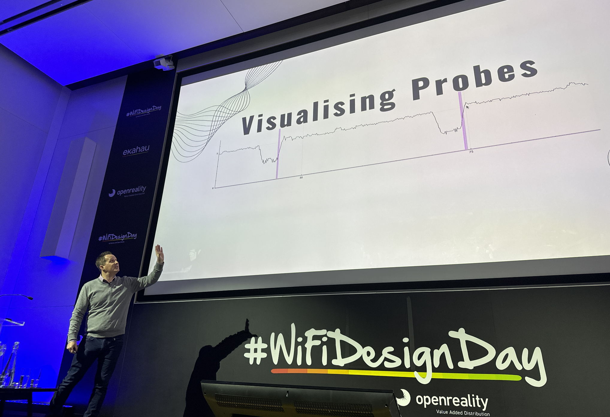 Andrew McHale bringing some interesting data to WiFi Design Day London.